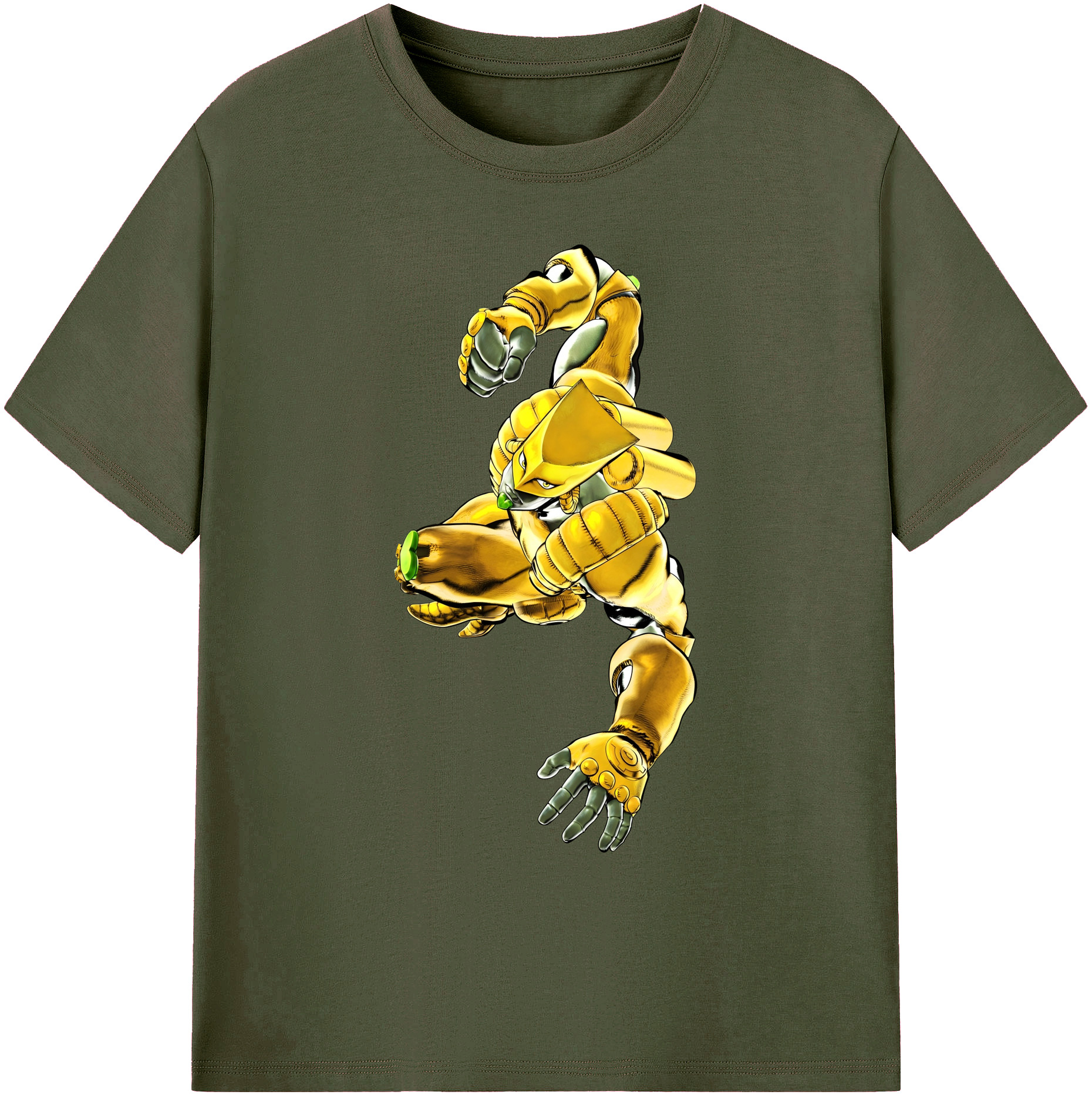（画像用） ジョジョの奇妙な冒険 ディオ?ブランドー JoJo's Bizarre Adventure Dio Brando 綿100％ メンズ半袖Tシャツ｜肌触りやわらか＆通気性